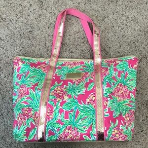 Lilly Pulitzer Pineapple Beach Bag/ Large Tote